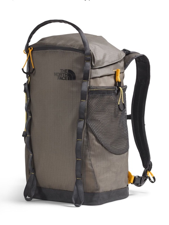 The North Face Other - The North Face Olive Green and Black Roll-Top Backpack with Yellow Accents